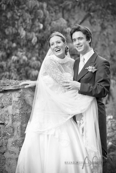 photo de mariage en noir et blanc